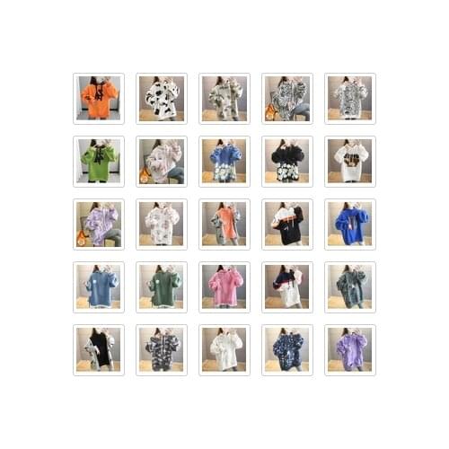 2021 New Hot Sale Streetwear Winter Fleece 320 Gram Warm Colorful Plus Size Hooded Sweatshirt for Women Hoodie