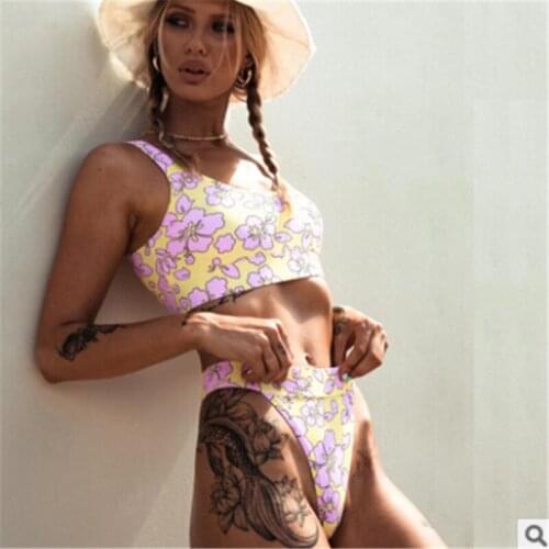 2021 Women Sexy Bikini Set Female Black/Floral Print Swimsuit Swimwear Biquini Bathing Suit Brazilian Bikinis Beachwear 2021