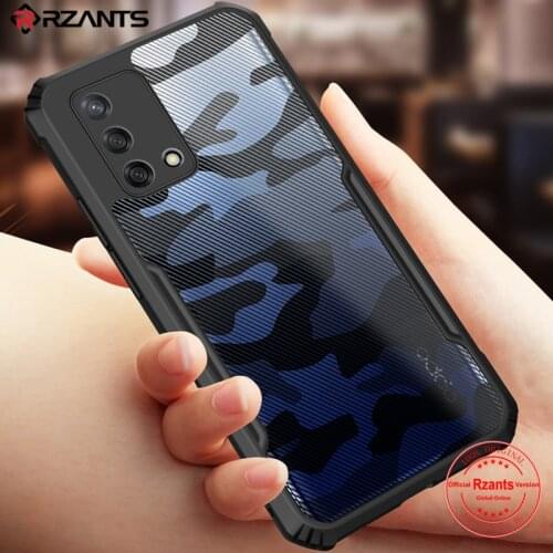 Rzants For OPPO A74 A54 A94 A93 OPPO F19 Pro Oppo Reno 5F Reno5 Lite Case Hard Camouflage Slim Clear Cover Double