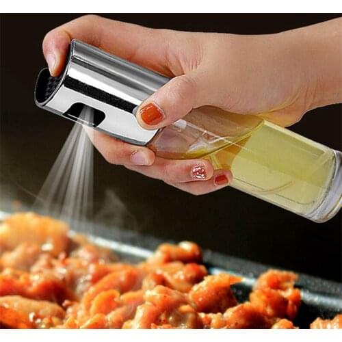 1PCS Kitchen Baking Glass Olive Oil Sprayer Oil Spray Empty Bottle Vinegar Bottle Oil Dispenser Cooking Salad BBQ