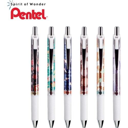 1 Pcs Pentel Fireworks Gel Pen 0.5mm BLN75KW Black Smooth and Quick-drying Push-type Pen Needle-type Pen Tip Ink Quick-drying