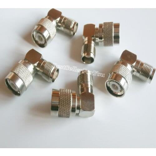 1Pcs TNC Male Plug To TNC Female Right Angle 90 Degree Coaxial RF Adapter Connector