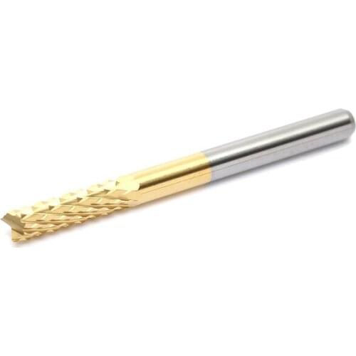 10pc 3.175mm Tungsten Steel Titanium Coat Carbide End Mill Engraving Bits CNC PCB Rotary Burrs Milling Cutter Drill Bit