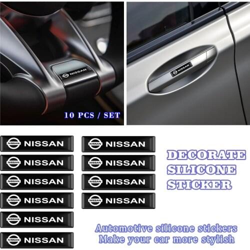 10PCS Car Styling Epoxy Resin Emblem Car Body Badge Sticker Decals For Nissan X-Trail T32 Qashqai J11 Murano Z52 Navara NP300