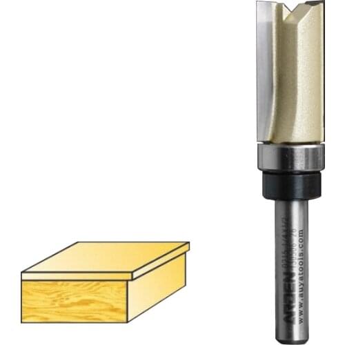10Pcs Flush Trim Pattern 1/2" W x 1" H Arden Router Bit Shank Bearing -1/4" Shank - Arden