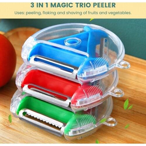3 in 1 Rotary Peeler Multifunctional Stainless Steel Grater Fruit/Vegetable peeling Knife Slicer Household Kitchen Peeling Tool