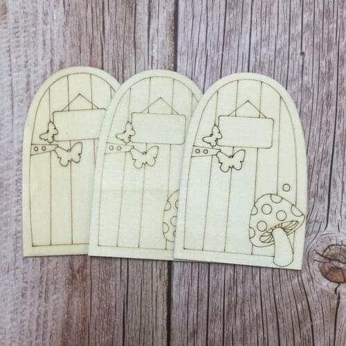 50 Wooden Fairy Door Shape laser cut wood craft wood christmas ornament wood decoration