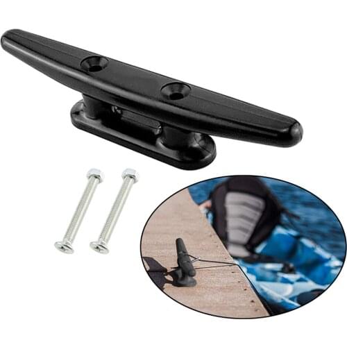 6" Dock Cleat Marine Kayak Sailing Boat Anchor Line Tie Down Cleat Black Nylon