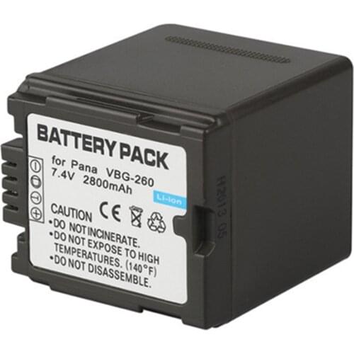 VW-VBG260 VW VBG260 VBG130 Rechargeable Battery for PANASONIC HDC-HS700 TM700 HS300 TM300 HS250 SD20 HS20 HDC-SDT750 SDR-H40