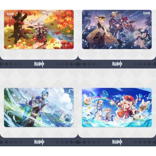 Anime Genshin Impact Official Klee Barbara Jean Kaedehara Kazuha Eula Large Rubber Mouse Pad Gaming Computer Desk Mat Playmat