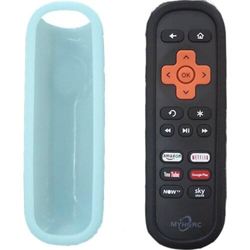 Roku series Remote Control Skin-Friendly Anti-Lost Case Silicone Shockproof Protective Cover RoHS Tested Material
