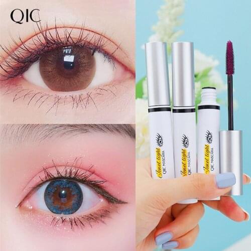 Color Mascara Waterproof Fast Dry Eyelashes Curl Lengthening Makeup Eyelashes Purple Pink Blue Brown Black Ink Mascara TSLM1