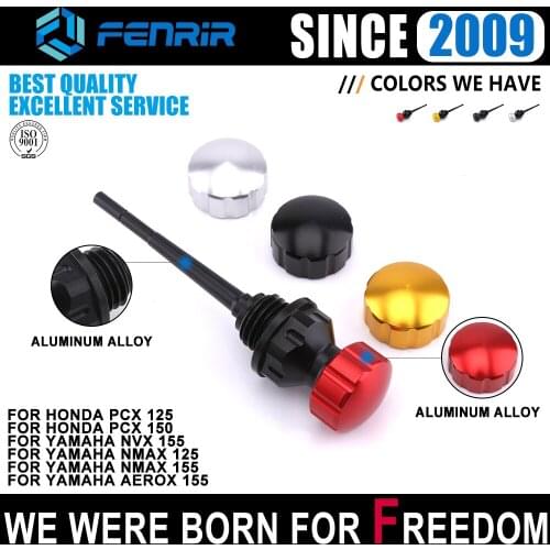 Motorcycle CNC Fuel Oil Level Dipstick Gauge Plug for Honda PCX125 150 Yamaha Aerox NVX 155 NMAX 125 155 Adjustable Color length