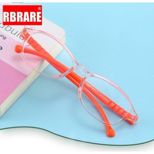 RBRARE Child Anti Blue Light Glasses Frame Clear Optical Glasses for Kids Eyeglasses Frame Boy/Girl Square Eyewear Okulary
