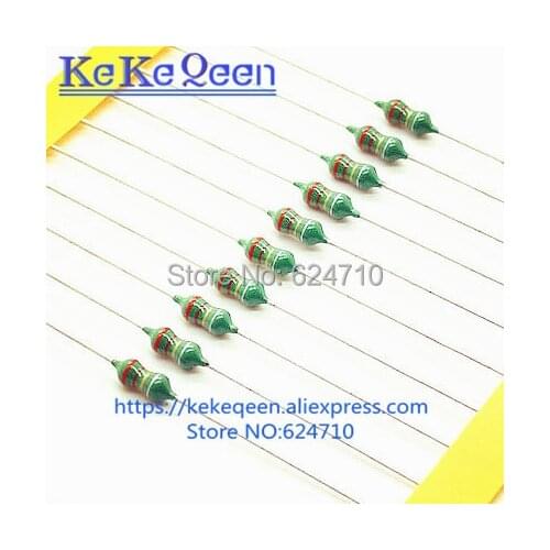 500PCS 0307 1/4w Inductor Color ring inductance 1.8UH 2.4UH 2.7UH 3.3UH 3.9UH 4.7UH 5.6UH 6.8UH 8.2UH 10UH 12UH 15UH 18UH