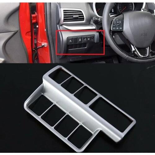 Car Styling indoor Head Lamp Light Switch Headlight Adjustment Knob Panel Control Protective Trim For Mitsubishi Eclipse 2017 18