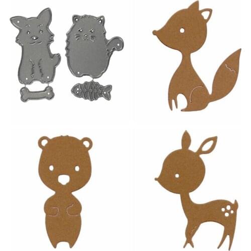 Cute Cartoon Animal Metal Cutting Dies Stencil DIY Scrapbooking Paper Cards Embossing 2019 New Die Cut Decorative Handcrafts
