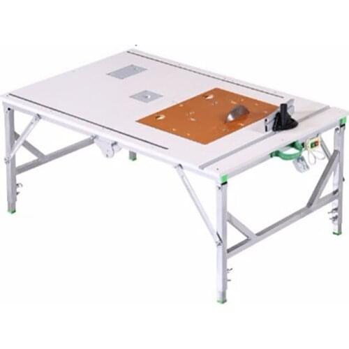 Multifunctional Portable Electric Woodworking Table Saw Upside Down Sliding Table Saw Diy Folding Lifting Work Saw Table Saw