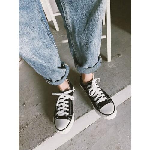 2021 new white canvas womens shoes Korean style simple spring all-match student low-top flat shoes