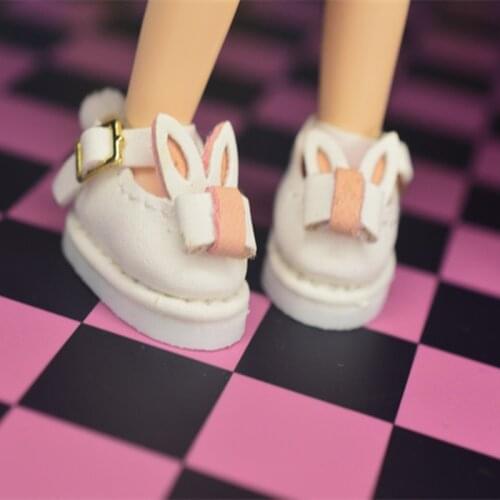 Ob11 [Rabbit Leather Shoes] Obitsu11 Accessories (Suitable For Cu-Poche, P9, Middle Blyth, 1/12Dolls)