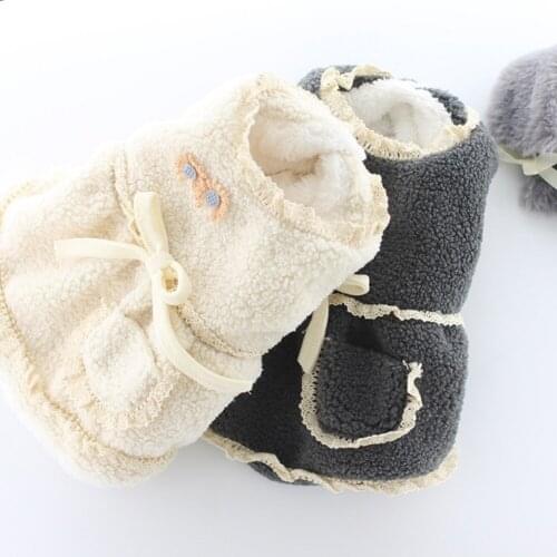 Pet Clothes Thick Dog Dress with Scarf Cute Autumn And Winter Pure Color Bow Skirt Clothe for Small Medum Dogs Cats