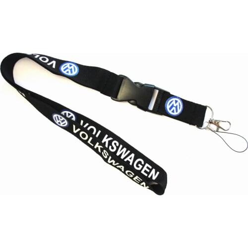 Wholesale all kinds of car logo lanyards, mobile phone slings, keychain slings, certificate neckbands, exhibition badge slings