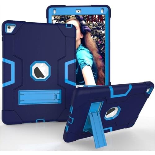 Shockproof Silicone Case For iPad Air 2 A1566 A1567 Funda for ipad Air 2G Kids Safe Armor Heavy Duty Rubber case + Film