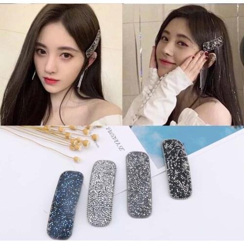 Fine Crystal Zircon Hair Clips Hairpin Fashion Headband Horsetail Clip for Women Hair Clip CZ Bright Barrette Hair Accessories