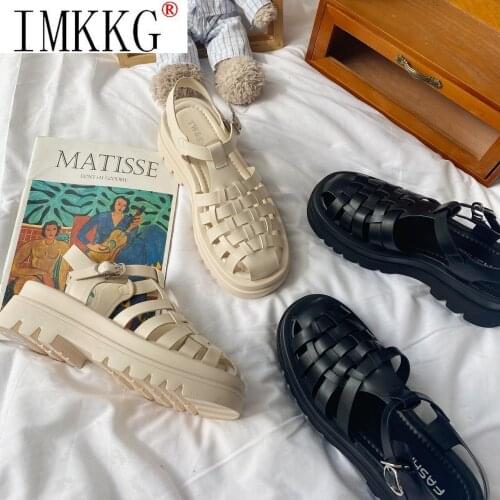 Womens Gladiator Sandals 2021 New Platform Summer Fashion Women Chunky Heels Shoes Beach Sandal Pu Comfortable Sandalias Mujer