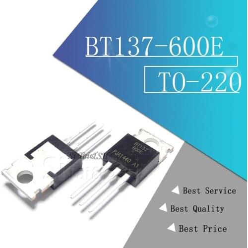 10pcs BT137-600E TO220 BT137-600 TO-220 BT137 137-600 137-600E Triacs sensitive gate 8A/600V new and original