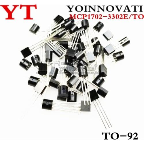10pcs/lot MCP1702-3302E/TO MCP1702-3302E 1702 MCP1702 3.3V 0.25A TO-92