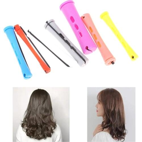 12 Pcs Cold Wave Hair Perm Rods Plastic Perming Hair Curling Rollers Curlers