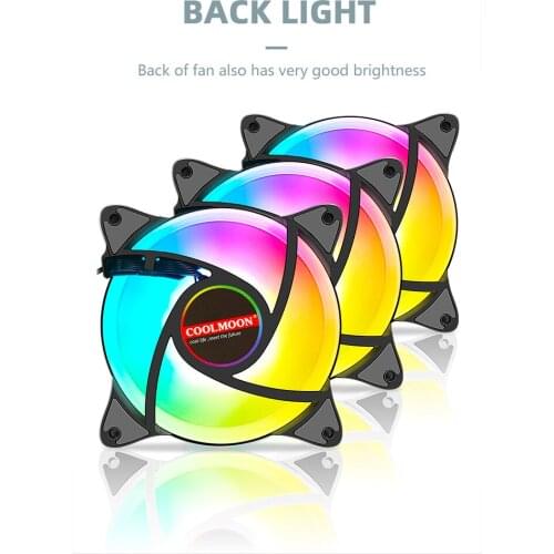 12cm PWM PC Case Cooling Fan Desktop Chassis ARGB CPU Radiator Heatsink Computer Silent Quiet Cooling Fan PC Accessories