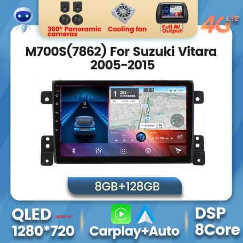 Android 2.5D IPS Screen Car GPS Navigation for Suzuki Grand Vitara 3 2005 2006 2007 2008-2015 Multimedia Radio Player USB WIFI