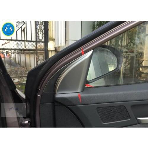 Lapetus Car Styling Pillar A Post Triangle Frame Decoration Cover Trim 2 Pcs / Set Fit For Hyundai Elantra Sedan 2016 2017 ABS