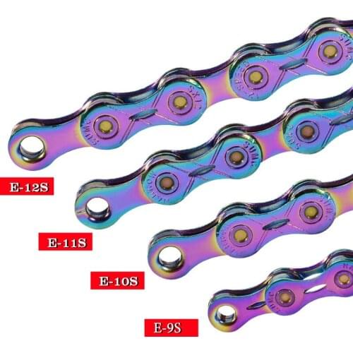 G102 MTB road bike variable speed chain 10 11 12 Speed Half Hollow Crossing Color mountain road bike full hollow chains