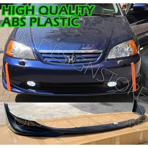 For JDM HONDA Civic VTEC2 2001 2002 2003 Front Bumper Lip S2000 STYLE PLASTIC Splitter Diffuser Lip Body Kit Spoiler