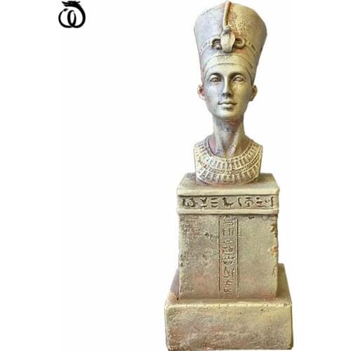 Egypt Nile Nofretete Art Sculpture Home Decor Figure Statue Resin Craft Creativity Desk Decoration Souvenir Birthday Gifts R7223