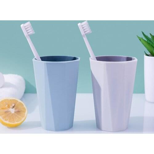 Eco-friendly PP Material Water Cups Toothbrush Holder Double Color Washing Mug