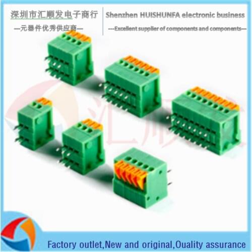 KF141R-2.54 double row horizontal plug 150V/2A 2.54mm pitch spring type PCB terminal