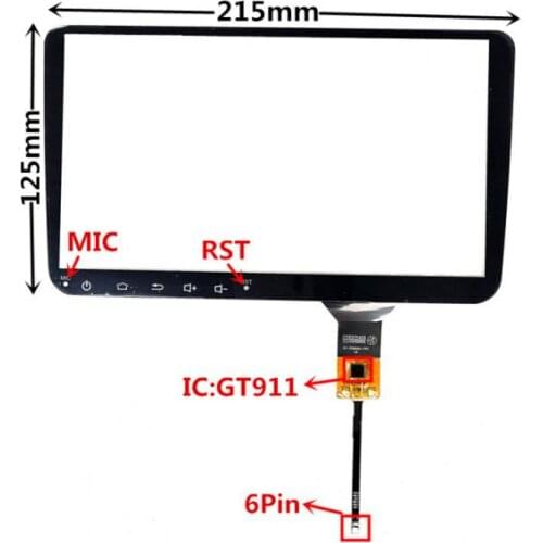 GT911 Car GPS Navigation LCD 9" Touch Screen Digitizer for VW Volkswagen
