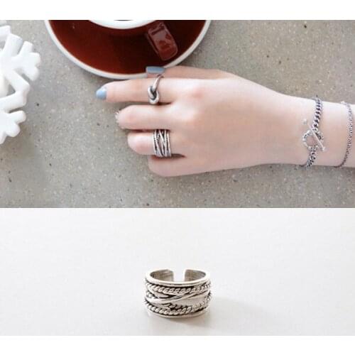 Summer Bohemian Ethnic Layer Chains Ring For Women Female Fashion Finger Rings Korean Rings Girl Party Gift Gothic Jewelry