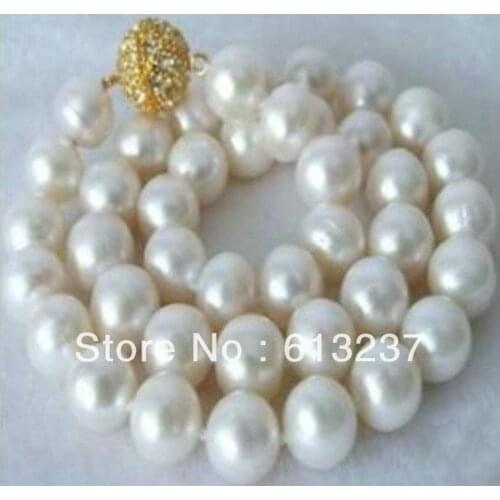 Fashion white shell simulated-pearl 12mm round beads diy necklace for women high grade weddigns farty jewelry 18inch MY415