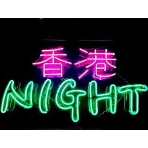 Neon Sign 10 kv For Hongkong Night Neon Light Lamp Display Wall Signs Beer Bar Pub Aesthetic Room Decor Wall Lights Neon Lights