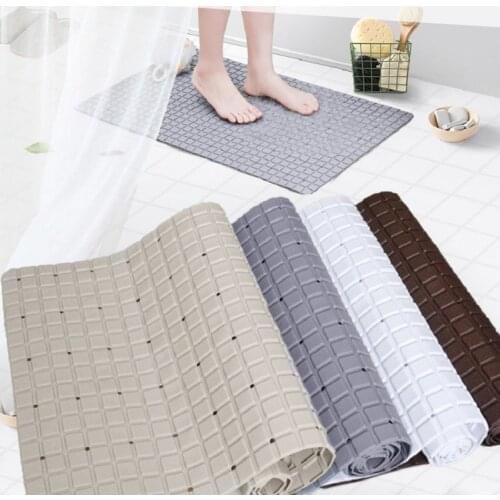 PVC Anti Slip Grid Toilet Bath Floor Mat Shower Bathroom Carpet Home Bathroom Supplies