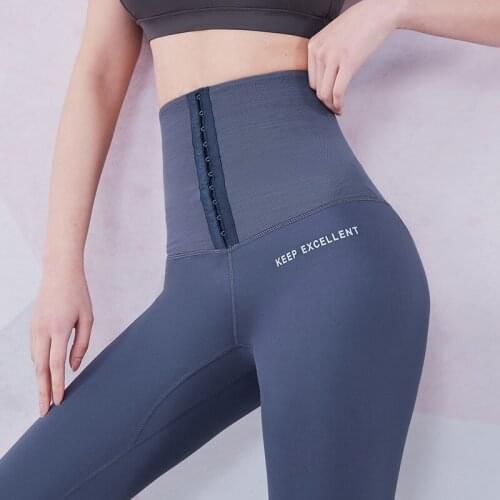 2021 New High Waist Yoga Pants Trainer Women Corset Hip Lift Postpartum Shaping Fitness Sport Leggings Femme Gym Running Tights