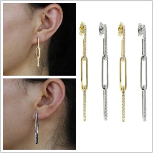 2 Colors New Arrival Link Chain Tassel Drop Earrings For Women Punk Girl Crush Hot Fashion Jewelry Gifts 2021