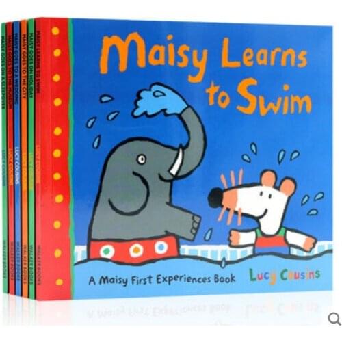 3-6 years old 6 book/set Maisy Learns To Swim A First Experience English Story Picture Book Children Learning English Education