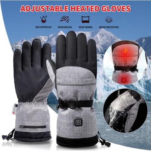 2020 New Electric Heating Snowmobile Snowboard Ski Gloves Snow Mittens Windproof Waterproof Men Women Snowboarding Skiing Gloves