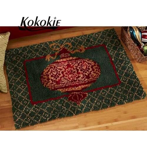Christmas latch hook kits for adults large printed canvas yarn carpet diy latch hook rug kits carpet embroidery carpet diy rug